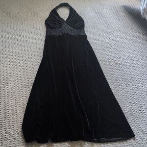 Elegant Black Halter Dress